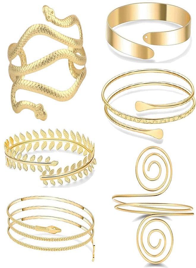 CHTRYTOM Arm Cuff Upper Arm Band Cuff Bracelet Bangle for Women Adjustable Armband Set 6 - Image 1